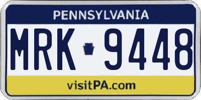 PA license plate MRK9448