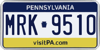 PA license plate MRK9510