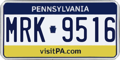 PA license plate MRK9516