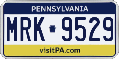 PA license plate MRK9529