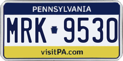 PA license plate MRK9530