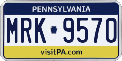 PA license plate MRK9570