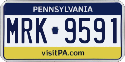 PA license plate MRK9591