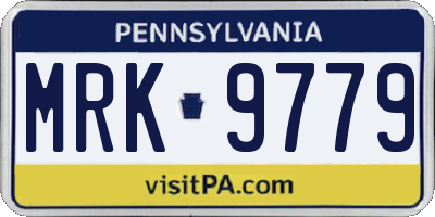 PA license plate MRK9779