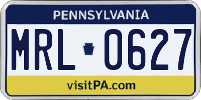 PA license plate MRL0627