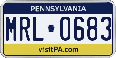 PA license plate MRL0683