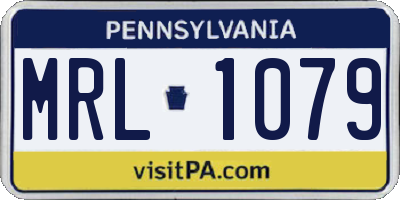 PA license plate MRL1079