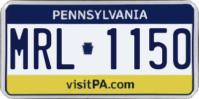 PA license plate MRL1150