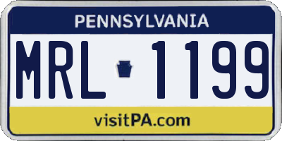 PA license plate MRL1199