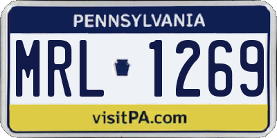PA license plate MRL1269