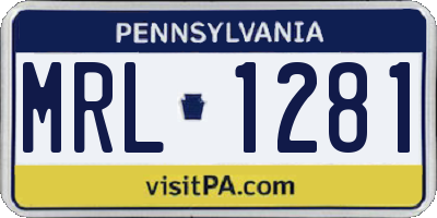 PA license plate MRL1281