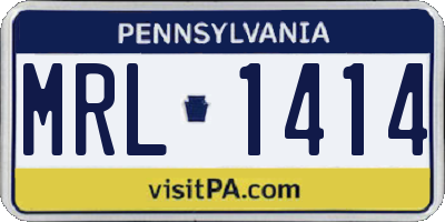 PA license plate MRL1414