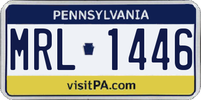 PA license plate MRL1446