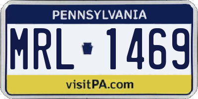 PA license plate MRL1469