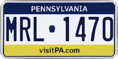 PA license plate MRL1470