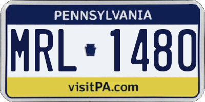 PA license plate MRL1480