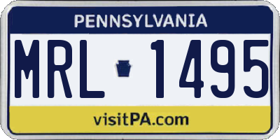 PA license plate MRL1495