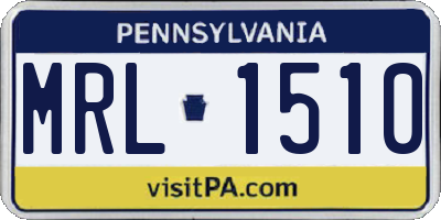 PA license plate MRL1510