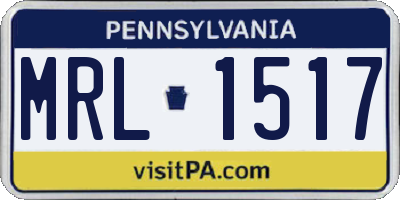 PA license plate MRL1517