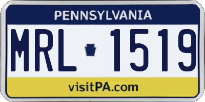 PA license plate MRL1519