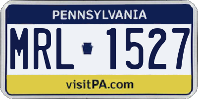 PA license plate MRL1527