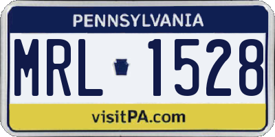 PA license plate MRL1528