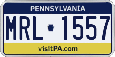 PA license plate MRL1557