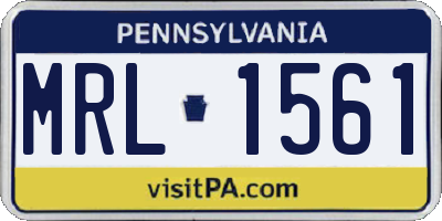 PA license plate MRL1561