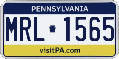 PA license plate MRL1565