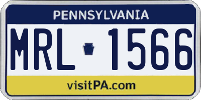PA license plate MRL1566