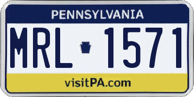 PA license plate MRL1571