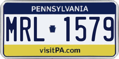 PA license plate MRL1579
