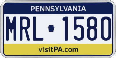 PA license plate MRL1580