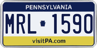PA license plate MRL1590