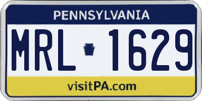 PA license plate MRL1629