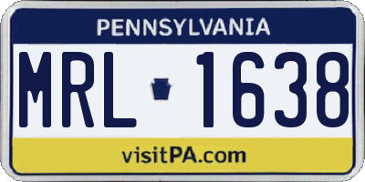 PA license plate MRL1638