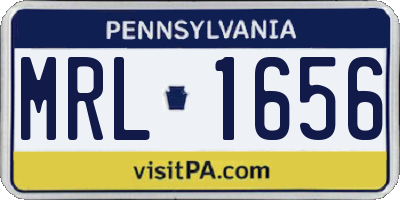 PA license plate MRL1656