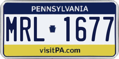 PA license plate MRL1677