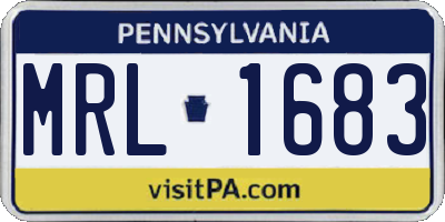 PA license plate MRL1683