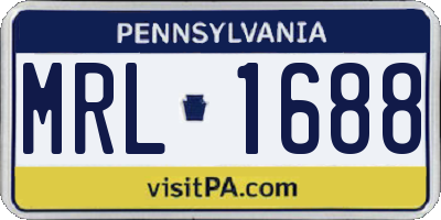 PA license plate MRL1688