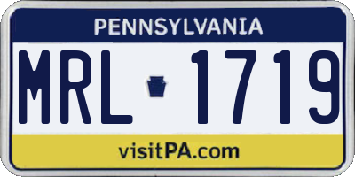 PA license plate MRL1719