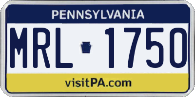 PA license plate MRL1750