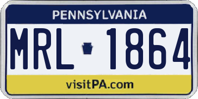 PA license plate MRL1864
