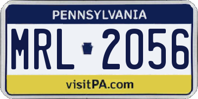 PA license plate MRL2056