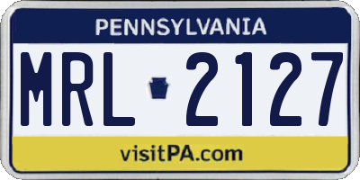 PA license plate MRL2127