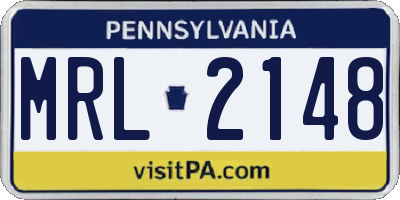 PA license plate MRL2148