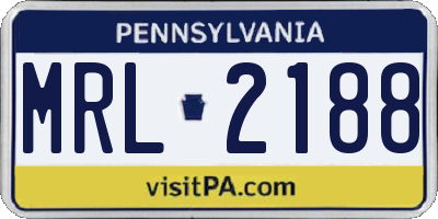 PA license plate MRL2188