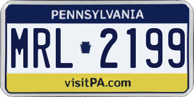 PA license plate MRL2199