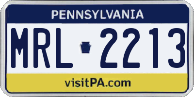 PA license plate MRL2213