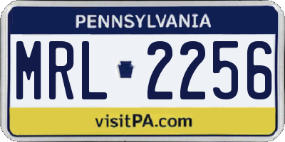 PA license plate MRL2256